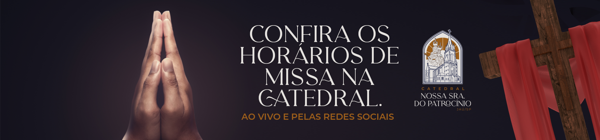 Banner horários da missa